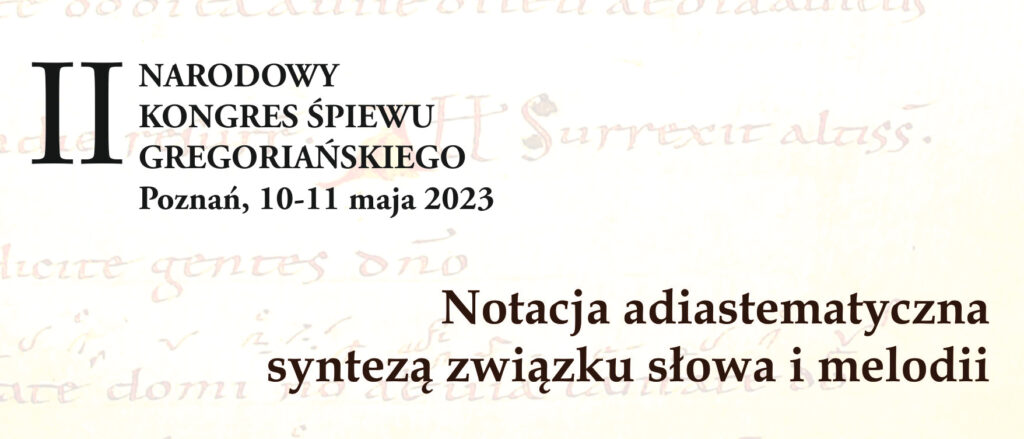 Baner może zachęcać dod zgłaszania się na Kongres chorału gregoriańskiego