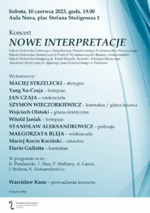 Afisz może zachęcać do przyjścia na koncert Szkół Doktorskich