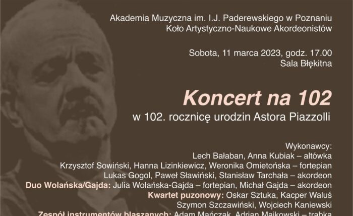 Afisz może zachęcać do przyjścia na koncert 11 marca 2023