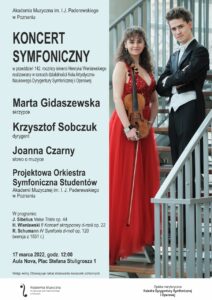 Afisz może zachęcać do przyjścia na koncert symfoniczny 