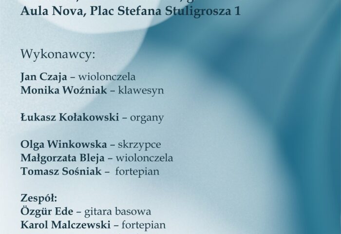 Afisz może zachęcać do przyjścia na koncert Szkoły Doktorskiej