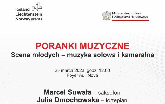 Afisz może zachęcać do przyjścia na koncert w dniu 25 marca 2023 roku