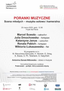 Afisz może zachęcać do przyjścia na koncert w dniu 25 marca 2023 roku