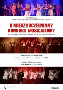 Afisz może zachęcać do przyjścia na przesłuchania konkursowe i koncert laureatów