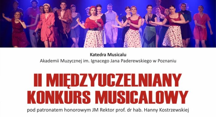 Afisz może zachęcać do przyjścia na przesłuchania konkursowe i koncert laureatów