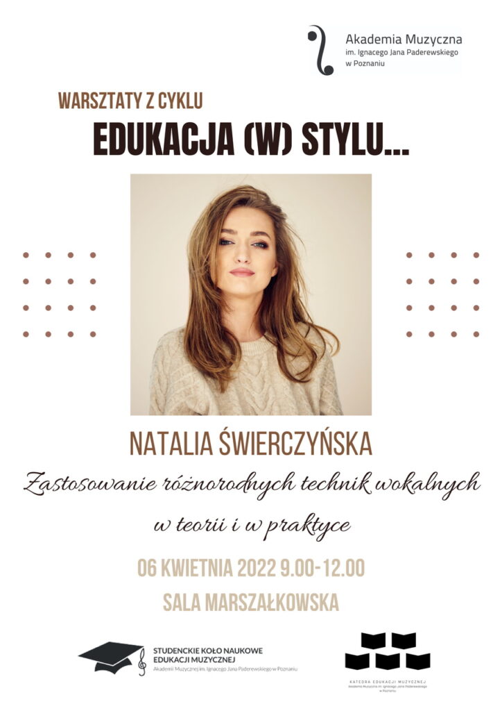 Afisz może zachęcać do udziału w warsztatach z cyklu Edukacja (w) stylu