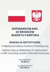 Tablica informacyjna dot. dofinansowania Konkursu Czerny-Stefańskiej