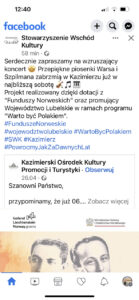 Promocja działań w ramach programu Kultura 3.0