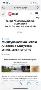 Międzynarodowa Letnia Akademia Muzyczna / Winds Summer Time_działania promocyjne wydarzenia