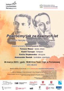 Afisz konceru może zachęcać do przyjścia na koncert organizowany w Poniatowej