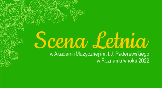 Baner z napisem Scena Letnia