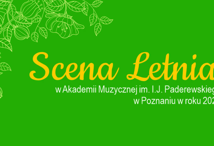 Baner z napisem Scena Letnia