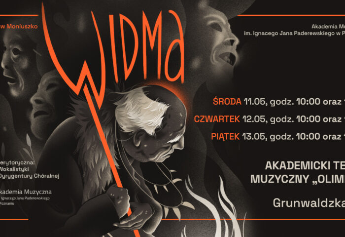 Plakat może zachęcać do przyjściana spektakl "Widma"