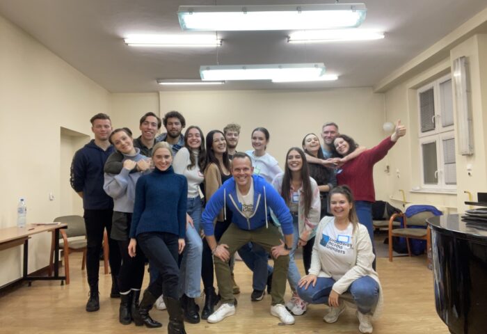 A group of people which took part in musical workshops in Poznań