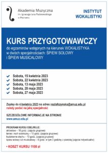 Afisz może zachęcać do zapisów na Kurs