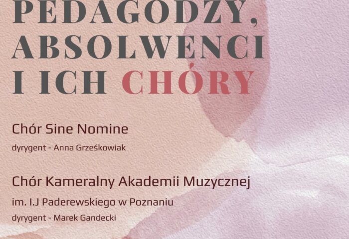 Blado-różowy plakat z napisami