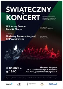 Afisz może zachęcać do przyjścia na koncert U.S. Army