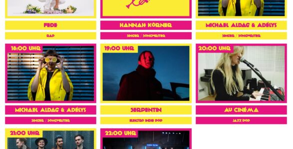 Fragment kolorowej książeczki programowej festiwalu Fete de la Musique